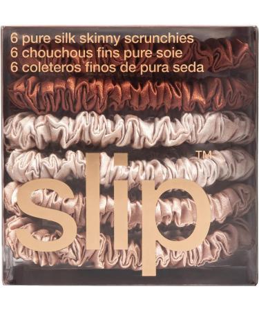 Slip Silk Skinnie Scrunchies Desert Rose Collection - 100% Pure 22 Momme Mulberry Silk Scrunchies for Women - Hair-Friendly Silk Scrunchies - Luxurious Elastic Hair Scrunchie Set (6 Scrunchies) - Buy Online on GoSupps.com