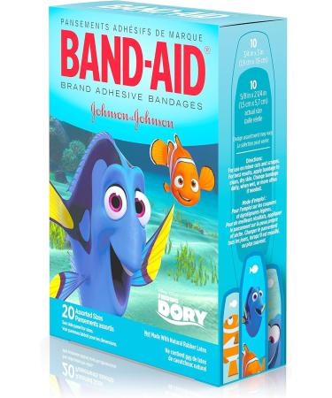 Shop Disney/Pixar Finding Dory Band-Aid Adhesive Bandages - Assorted Sizes 20 ct | Fast International Shipping - Buy Online on GoSupps.com
