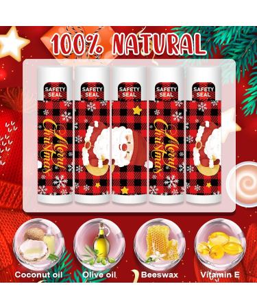 DMSKY Christmas Lip Balm Bulk 60 Pcs Christmas Stocking Stuffers Ideal Christmas Gifts for Women Men Christmas Party Favors for Teachers Coworkers-Santa Claus - Buy Online on GoSupps.com