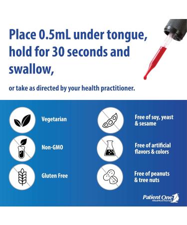 Patient One Vitamin B12 2000mcg Liquid | Supplement to Support Energy and Heart and Nervous System Health* | Methylcobalamin Form | 1 fl oz Liquid - Buy Online on GoSupps.com