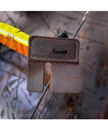 Shatterproof Split Finger Archery Shooting Tab | Real Leather | Made in USA | Right Hand Chrome Tan - Buy Online on GoSupps.com