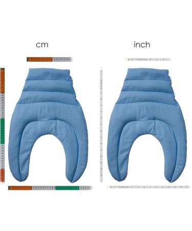 Light Blue Neck Pillow with Back Support - Cherry Stone Heat Pad for Neck & Back Relief - Buy Online on GoSupps.com