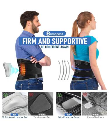 Back Brace for Lower Back Pain - Breathable Support Belt with 3D Lumbar Pad for Herniated Disc & Sciatica XL Size (Waist 43.5-50.5 - Buy Online on GoSupps.com