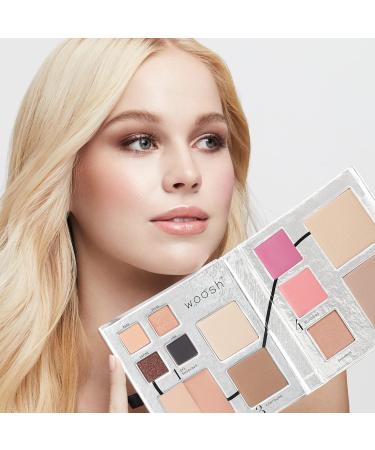 Woosh Beauty Fold Out Face Makeup Palette | Travel-Friendly All-in-One Neutral Cream & Powder (#1 Light) for Effortless Beauty - Buy Online on GoSupps.com