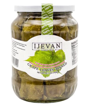 Armenian Premium Grape Leaves 24.7 Ounce Glass Jar 1.54 Pound (Pack of 1)