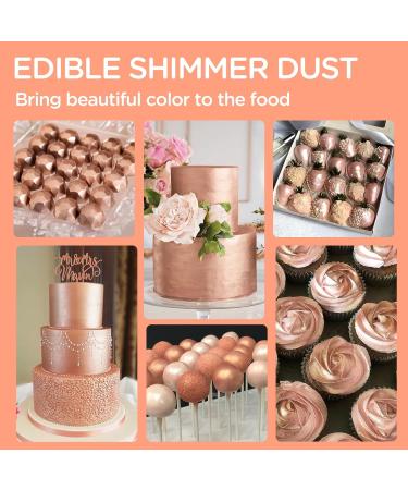 Buy Wwtop Rose Gold Edible Glitter 5G | Perfect for Drinks Chocolate Cupcakes & Valentine's Day Treats - International Shipping Available - Buy Online on GoSupps.com