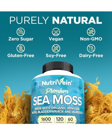 Nutrivein Premium Irish Sea Moss Capsules, Berberine Supplements, and Ashwagandha Supplements Bundle: High-Absorption Berberine Hcl, Ashwagandha Root Extract, & Sea Moss for Digestion & Daily Balance - Buy Online on GoSupps.com