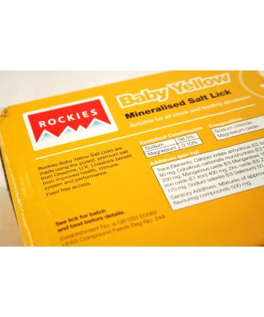 Rockies Baby Yellow Mineral Salt Lick - 2 kg x 2 - Buy Online on GoSupps.com