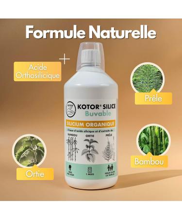 KOTOR DRINABLE SILICA 1L | Pack of 2 | Natural and French Organic Silicon | Highly Dosed | Joints Bones Cartilage Skin Nai - Buy Online on GoSupps.com
