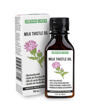 Siberian Milk Thistle Oil Extra Virgin Cold Pressed 100ml Raw Unrefined