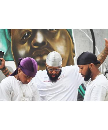 ForceWave 2 Pack Silky Durag for Men & Women - Premium Satin Deluxe Black Waves - Buy Online on GoSupps.com