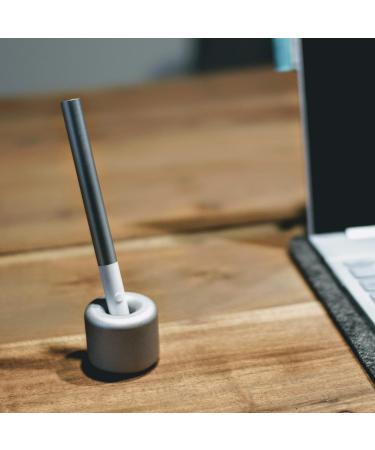 Set of 2 Mudai Aluminium Toothbrush Holder Stands - Satin Silver Finish - Buy Online on GoSupps.com