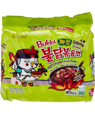 Value Bundle: SAMYANG Noodles - Hot Chicken Flavour Ramen Noodles - Buldak Noodles - Buldak Ramen - Instant Noodles - Instant Ramen - Korean Food - Custom Value Bundle Branded Pack of 20 Total (4 PACK JJAJANG) JJAJANG 4 PACK - Buy Online on GoSupps.com