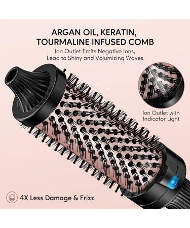 Terviiix 38MM Thermal Brush - Ceramic Tourmaline Ionic Hot Brush for Loose Volume Layered Hair - Digital Display, 9 Temperatures, Dual Voltage - Black - Buy Online on GoSupps.com