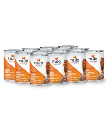 Nulo Adult & Kitten Grain Free Canned Pate Wet Cat Food, 2.8 Oz (Pack of 12) Turkey & Chicken 12.5 Oz Pack of 12
