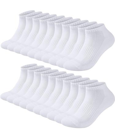 Blu Ninfee sneaker socks men women 10 pair of breathable sports socks sneakers socks women men socks short socks for men cotton socks running socks unisex 35-38 white