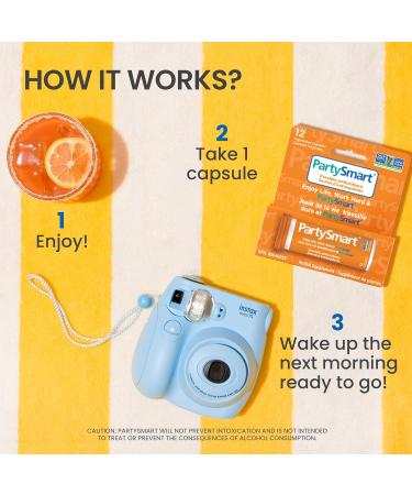 Himalaya PartySmart 12 Vegetarian Capsules Provides Antioxidants Non-GMO Plant-based 250 mg 1 Pack - Buy Online on GoSupps.com