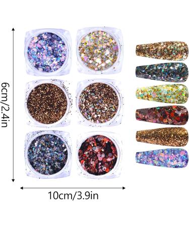 Lot de 6 poudres de couleur d licates pour ongles - Buy Online on GoSupps.com