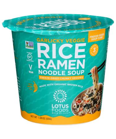 LOTUS FOODS Garlicky Veggie Rice Ramen Soup Cup, 1.94 OZ