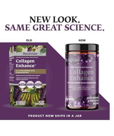 ResVit le Collagen Enhance - Beauty Supplement with Hyaluronic Acid & Resveratrol - 60 Capsules - Buy Online on GoSupps.com