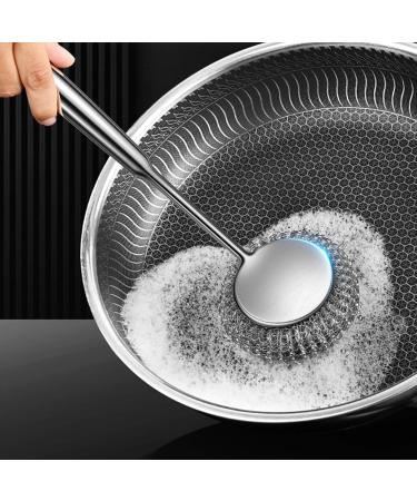 KODASW Stainless Steel Scrub Brush for Easy Cleaning for Cast Iron Pans Brush Cleaner Scouring Brush Heavy Duty Metal Brush 304 Stainless Steel - Buy Online on GoSupps.com