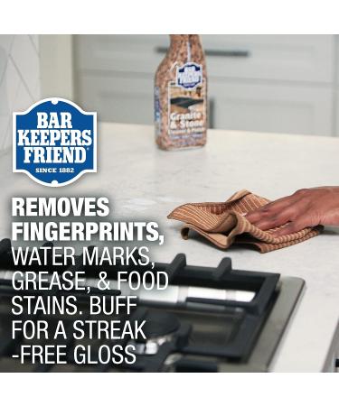 Bar Keepers Friend Granite & Stone Cleaner & Polish - 25.4 oz - For Natural & Manufactured Stone, Quartz, Marble - Countertop Cleaner & Polish - Buy Online on GoSupps.com