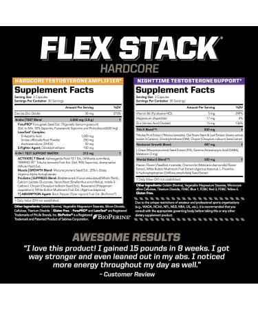 PMD Sports Flex Stack Hardcore | 24-Hour Muscle Mass & Strength Booster | Methyl Andro & Z-Test 90 Capsules | Improve Recovery & Libido - Buy Online on GoSupps.com