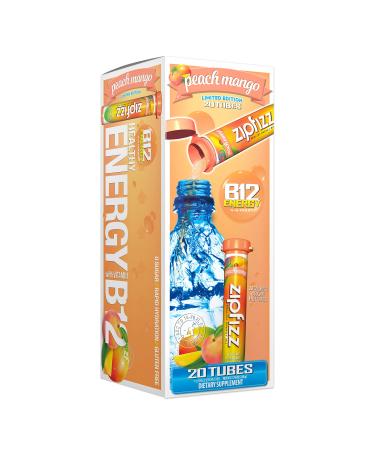 Zipfizz Healthy Sports Energy Mix with Vitamin B12 Peach Mango 20 Tubes 0.39 oz (11 g) Each