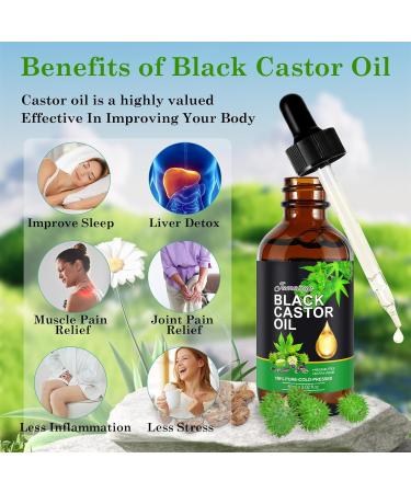 Organic Jamaican Black Castor Oil & Gua Sha Massage Tools Set | 100% Pure Cold Pressed Oil for Body Care & Skin Massage - Buy Online on GoSupps.com