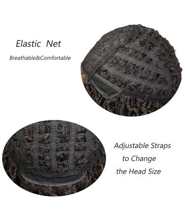 FAVE Short Braided Wig | Dreadlock Wigs for Black Women | Faux Locs Wig with Brown Highlights | Afro Braids Wig | Low Temperature Synthetic Hair (Ombre Brown) - Buy Online on GoSupps.com