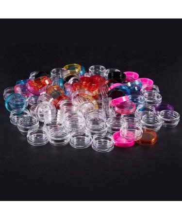 Bsowte 50 Pieces Plastic Empty Cosmetic Jar with Lid for Creams Storage Makeup Sample 5G 10 Colors - Buy Online on GoSupps.com