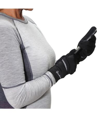 TrailHeads Women's Touchscreen Convertible Running Gloves - Black S/M - Buy Online on GoSupps.com