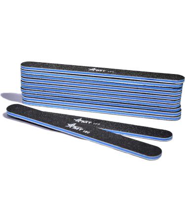 AMT 12 PCS Round Black Nail Files 100/180 Grit - Best Quality Emery Boards for Acrylic Nails - Buy Online on GoSupps.com