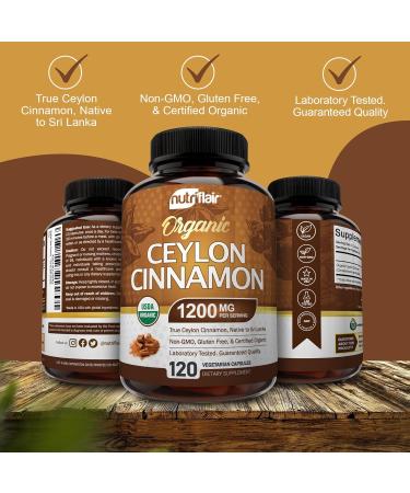 NutriFlair Ceylon Cinnamon Capsules - 120 Count for Optimal Health - Buy Online on GoSupps.com