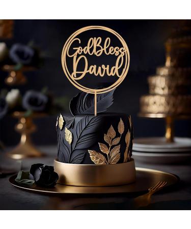 Trimming Shop Personalised 1 Pack God Bless Wooden Cake Topper Christening First Communion Customised Cake Pick Religious Baptism God Bless Cake Decorations Baby Shower Birthday Party Supplies Design 6 - Buy Online on GoSupps.com