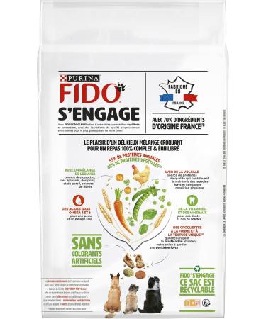 FIDO CROQ Mix: Poultry Vegetables - 2.5 KG - Croquettes for Adult Dogs Over 7 Years Old - Buy Online on GoSupps.com