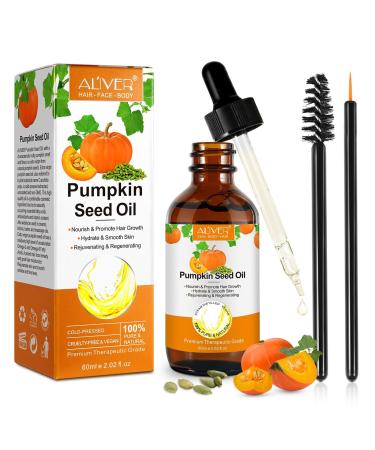 find back Pumpkin Hair Growth Oil, Eyebrow and Eyelash Growth Oil, Hair Loss Treatment, 60 ml