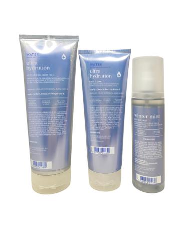 Bath & Body Works Water Winter Mint Moisturizing Body Wash Body Cream and Perfume Mist with a Himalayan Salts Springs Sample Soap - Buy Online on GoSupps.com