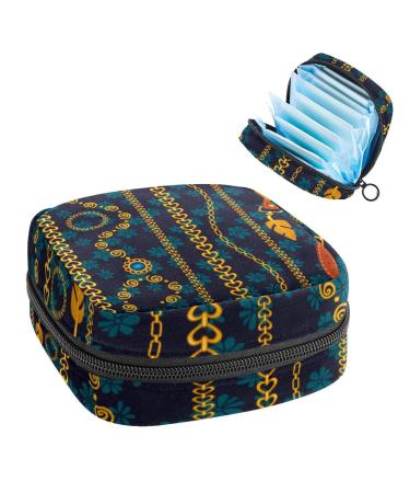 Period Pouch Portable tampon storage bag tampon holder for wallet feminine product organizer gold jewelry multi-colored 4.7x6.6x6.6 in/12x17x17 cm