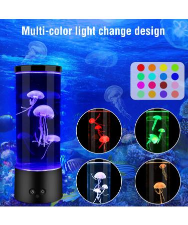 Jellyfish Lava Lamp - 16 Color Changing Lights, Aquarium Night Light, Mood Table Lamp for Bedroom - Great Gift for Adults and Kids - Buy Online on GoSupps.com
