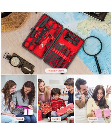 Vabogu Manicure Pedicure Kit 8-in-1 Nail Tools with Travel Case - Professional Grooming Kit for Men and Women, Upgraded Version in Black - Buy Online on GoSupps.com