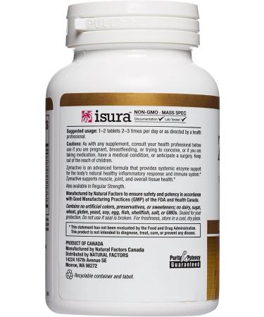 Natural Factors Zymactive Double Strength â€“ 90 Enteric Coated Tablets for Digestive Health - Buy Online on GoSupps.com