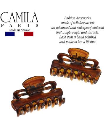 Camila Paris CP2628/2 French Hair Clips Set - Small 1 inch Claw Clips for Women - Made in France with Cellulose Tortoise - Stylish and Durable Accessories - Buy Online on GoSupps.com