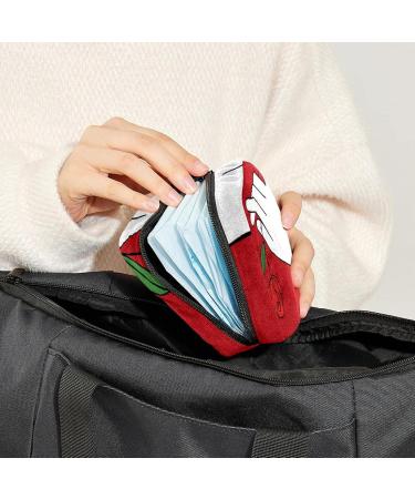 Women's Portable Period Kit - Bonds Storage Pockets Stillpad Holder in White & Rose - Ideal Feminine Product Bag for Girls - Buy Online on GoSupps.com