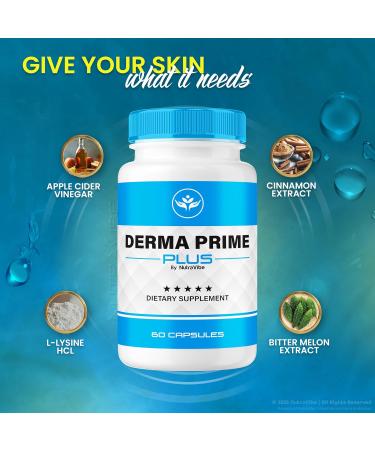 Derma Prime Plus Pills Daily Clear Face & Skin Balancing Formula with a Clean Natural Formula to Support Hydration Smooth Texture & a Healthy Radiant-Looking Skin (60 Capsules) - Buy Online on GoSupps.com