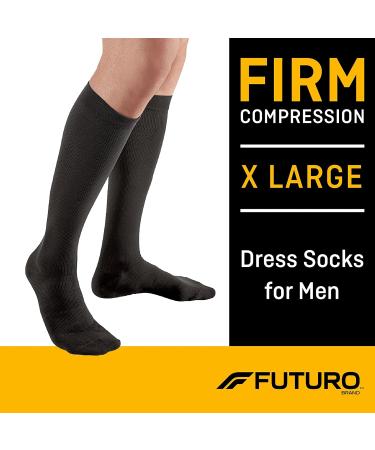 Buy FUTURO Firm Compression Dress Socks for Men - X-Large Black (20-30 mm/Hg) | International Shipping Available - Buy Online on GoSupps.com