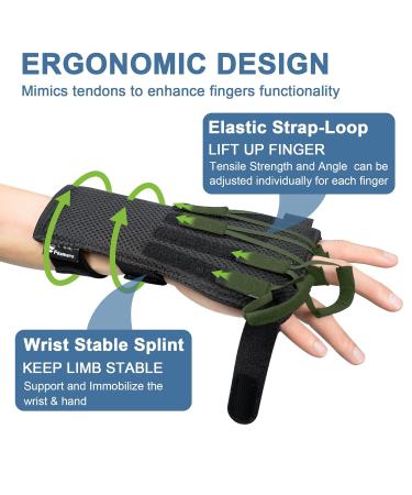 Adjustable Radial Nerve Palsy Splint & Finger Extension Brace for Drop Wrist - Fits Left & Right Hand - Buy Online on GoSupps.com