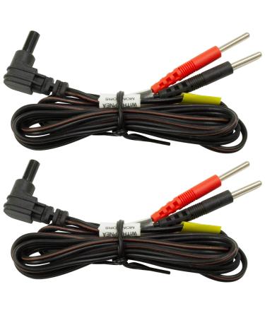 Med-Fit TENS cable pack with 2 high quality flexible TENS cables with 2 mm pin connectors