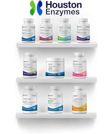 Houston Enzymes Zyme Prime 90 Capsules - Digestive Support with Lactase for Carbohydrates  Fats & Lactose Intolerance | Relieves Gas & Bloating - Buy Online on GoSupps.com