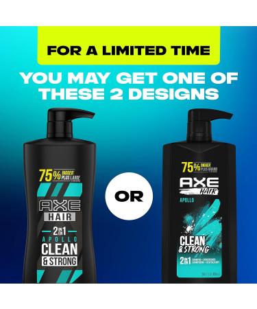 AXE 2-in-1 Shampoo & Conditioner Apollo - Clean & Strong Hair Sage & Cedarwood 100% Recycled Bottle 28 oz | International Shipping - Buy Online on GoSupps.com